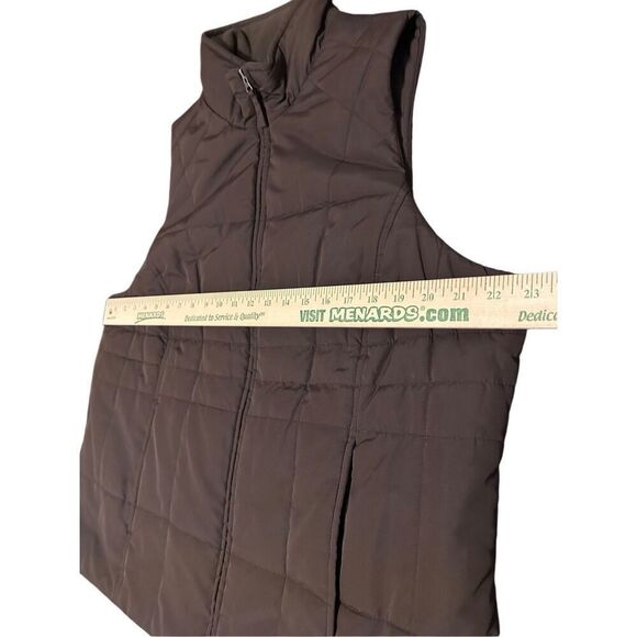 Althletic Works Woman Women’s Size 1X Brown Quilted Inner Fleece Zip Up Vest - Picture 6 of 8